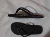 chinelo com strass prata